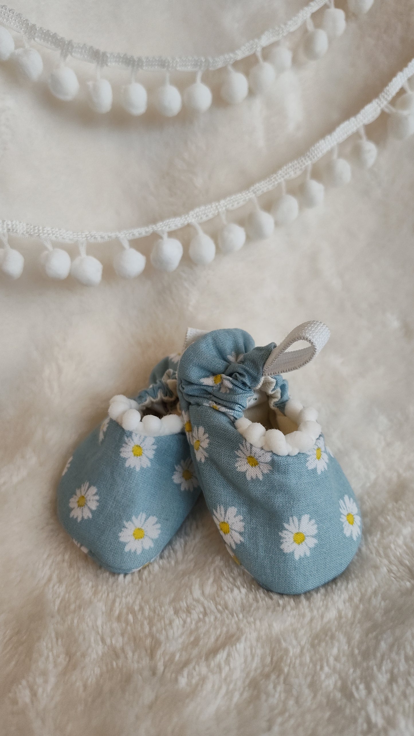 Blue Daisy Field Booties